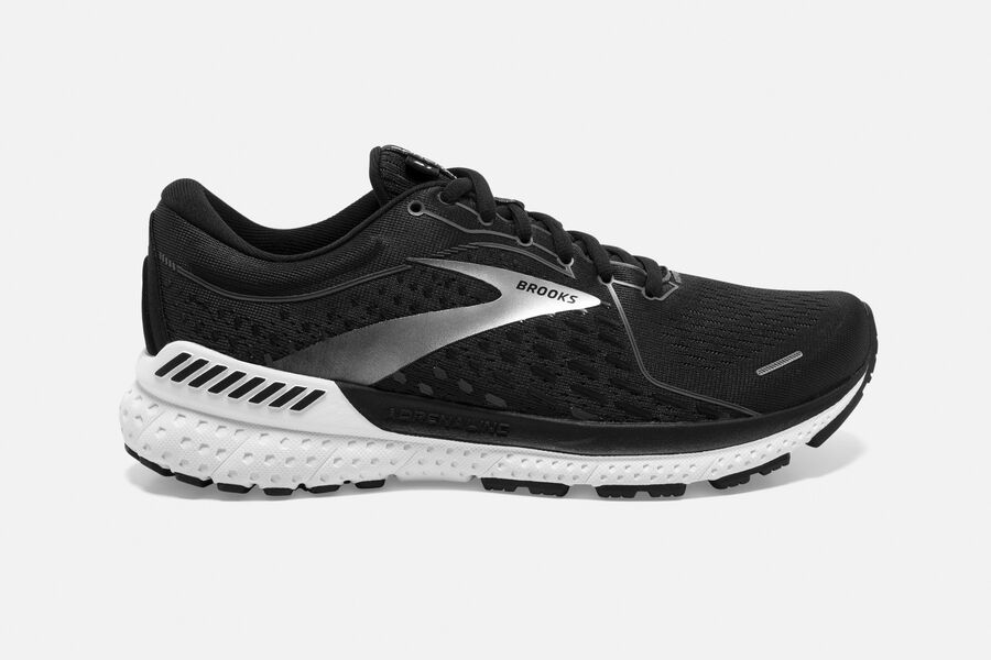 Brooks Running Shoes - Adrenaline GTS 21 Road Womens - Black/White - CBJ-368421